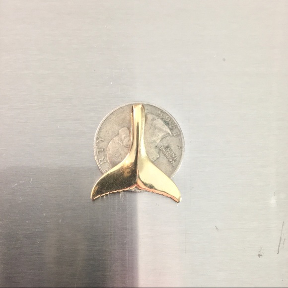 14k Gold Whales Tale Polished Pendent Necklace Custom Made on Maui Preowned - Picture 13 of 15